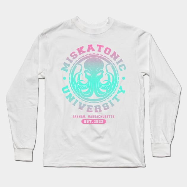 Miskatonic University - Aesthetic Retro Design Long Sleeve T-Shirt by Creativity Explode